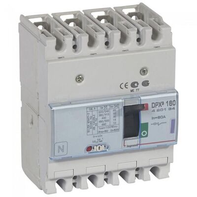 Legrand - 420134 DPX3 160 4P 80A 50kA Termik Manyetik Kompakt Şalter - 1