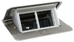 Legrand 654000 Pop-Up Donatılabilir Masa Buatı Paslanmaz Çelik 4 (1X4) Modül (Boş Kasa) - Legrand (1)