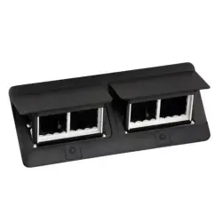 Legrand 654005 Pop-Up Donatılabilir Masa Buatı Mat Siyah 8 (2X4) Modül (Boş Kasa) - 1