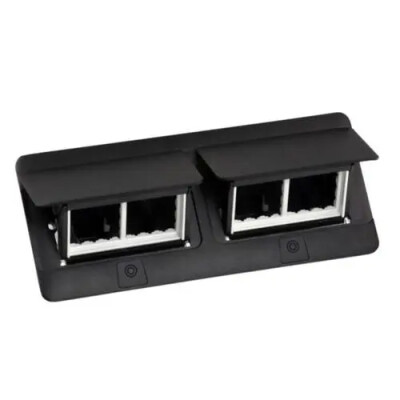 Legrand 654005 Pop-Up Donatılabilir Masa Buatı Mat Siyah 8 (2X4) Modül (Boş Kasa) - Legrand
