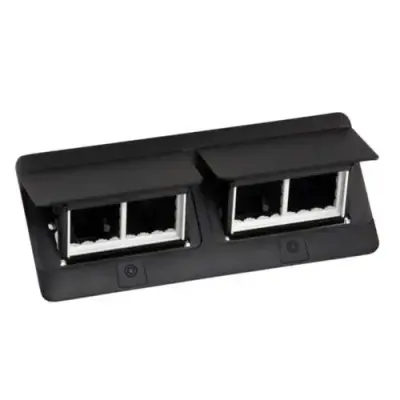 Legrand 654005 Pop-Up Donatılabilir Masa Buatı Mat Siyah 8 (2X4) Modül (Boş Kasa) - 1
