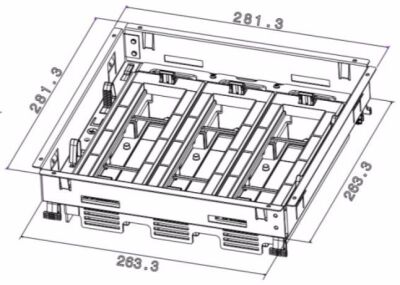 Legrand Ayarlanabilir Döşeme Altı Buat 24(3x8) (Boş Kasa) - 2