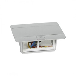 Legrand Donatılabilir Masa Döşeme Altı Buat Mat Alüminyum 054011 (Boş Kasa) - Legrand