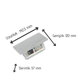 Legrand Donatılabilir Masa Döşeme Altı Buat Mat Alüminyum 054011 (Boş Kasa) - Legrand (1)