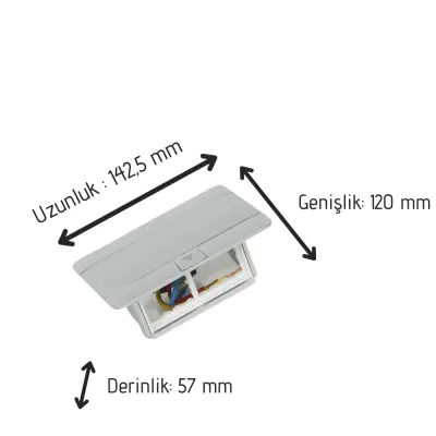 Legrand Donatılabilir Masa Döşeme Altı Buat Mat Alüminyum 054011 (Boş Kasa) - 2