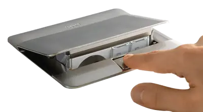 Legrand Donatılabilir Masa Döşeme Altı Buat Mat Alüminyum 054011 (Boş Kasa) - 3