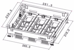 Legrand Döşeme Altı Buat 18(3x6) Ayarlanabilir - Legrand (1)
