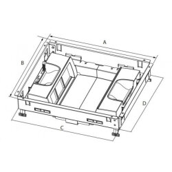 Legrand Döşeme Altı Buat 8 Modül 2x4 Ayarlanabilir - LEGRAND (1)