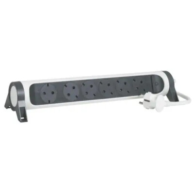 Legrand Grup Priz 6'lı 1,5 Metre Beyaz/Koyu Gri - Legrand