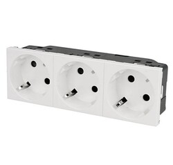 Legrand Sistem Armada 3X45 Şebeke Priz Beyaz - 077253 - Legrand