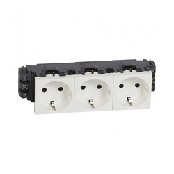 LEGRAND Sistem Armada 3XDLP Şebekeli Priz Beyaz - 076603 - Legrand