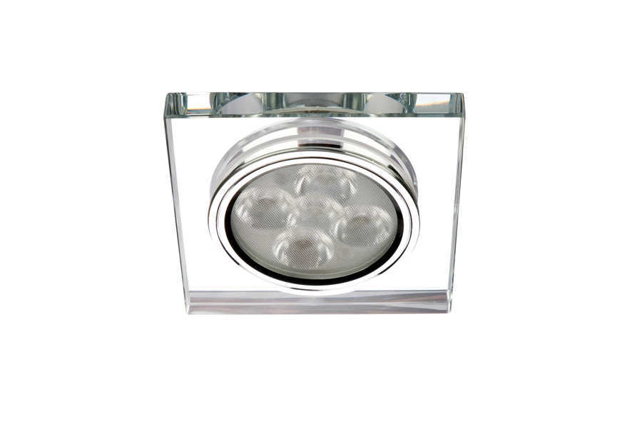 Jupiter 7W Kare Camli Led Spot Armatür Trafolu   (6500K+Beyaz Işık ) LS591B - Jupiter