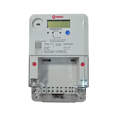 Makel C/T 755 Pro Trifaze T755D Tip Elektronik Elektrik Sayacı - 1