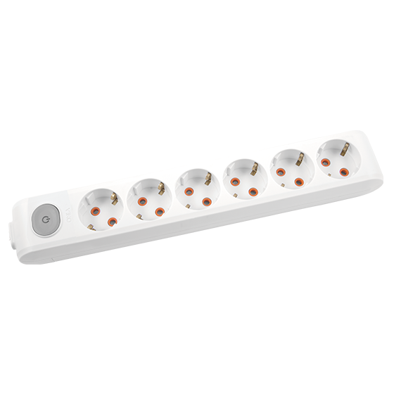 Viko Multi-Let Altılı Grup Priz Anahtarlı Topraklı Klemensli Beyaz (Çocuk Korumalı) 90117600 - Viko