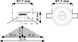 Nade 10366 Tavan Tipi (HF) Radar Sıvaaltı Hareket Sensörü - Nade (1)