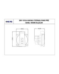 Nead 2001 1x16 Kapaklı Topraklı Pano Prizi - NEAD (1)