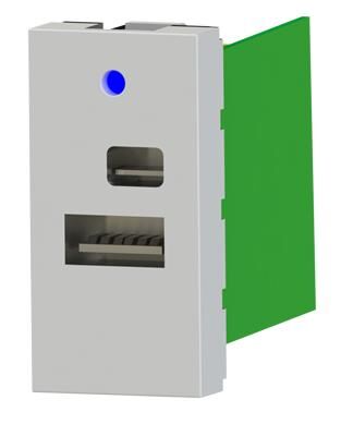Nead 2162 45X22,5 Çiftli USB Şarj Adaptörü Type A/C - 1