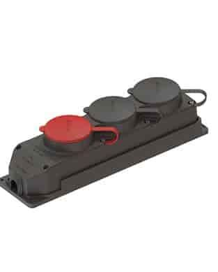 Nead 4010 1 adet 3x25 A Trifaze + 2 adet 1X16 Monofaze 3'lü Kauçuk Priz - 1