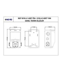 Nead 5027 Kombinasyon Kutusu 5X16A 1 Adet Ön+1x16A 2 Adet Yan - NEAD (1)
