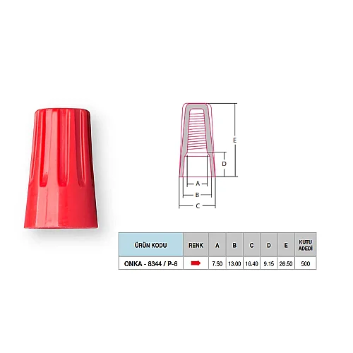 Onka Kırmızı Vidalı Yivli Buat Klemensi - 3