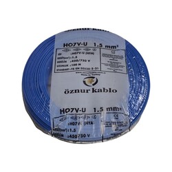 Öznur Nya Kablo 1,5 mm² Mavi ( H07V-U ) - Öznur