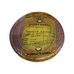 Öznur Nya Kablo 2,5mm Kahverengi (H07Z1-U) Halojen Free - Öznur
