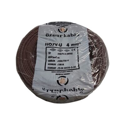 Öznur Nya Kablo 4 mm² Kahverengi ( H07v-U ) - 1