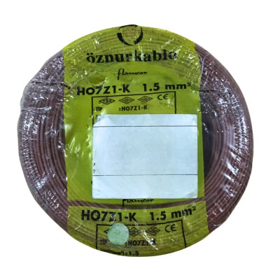 Öznur Nyaf ( H07Z1-K ) Kablo 1,5 mm² Kahve - Öznur