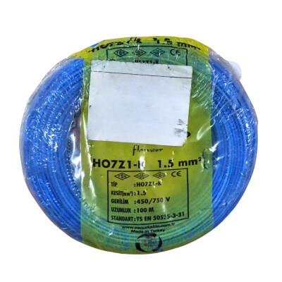 Öznur Nyaf ( H07Z1-K ) Kablo 1,5 mm² Mavi - Öznur