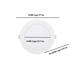 Panasonic 12W LED Panel Spot Sıva Altı Armatür (3000K-Günışığı) - Panasonic (1)