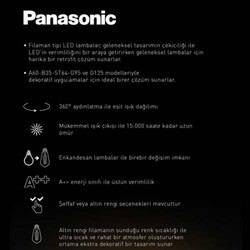 Panasonic 7W E27 2000K Amber Rustik Led Fil Lamba - 3