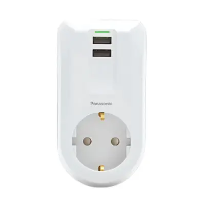 Panasonic Tekli Fiş Priz Şok Korumalı USB 5V 2A WATC00033GR-TR - 1