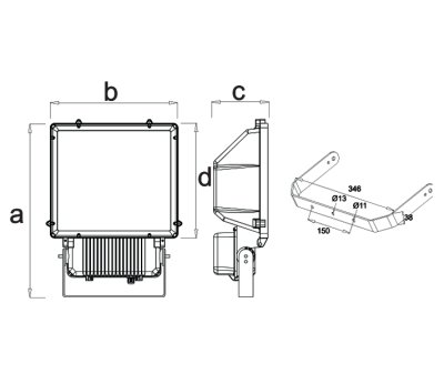 Pelsan Olımpıad 250W Metal Halide Sım Projektör (Ampul ve Kit Hariç) - 2