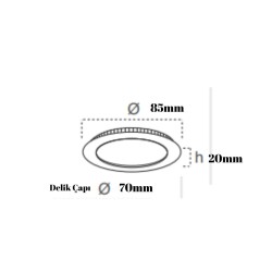 Pelsan Tio 3W Sıva Altı Downlight Led Spot Armatür 4000K - Pelsan Tio (1)