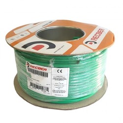 Reçber RG6 U6 PHY-PVC Cu/Cu Anten Kablosu Eca Yeşil 100lük - Reçber (1)