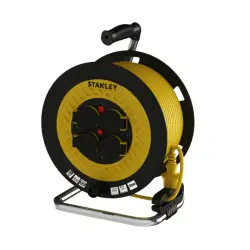 STANLEY 3X1,5 TTR 50 Metre IP44 Plastik Seyyar Makara 4 Soketli - 1
