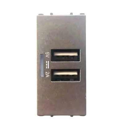 Thea Panasonic Modüler Antrasit Usb Priz Düğme Kapak 1M 5V 2A - Thea/Panasonic