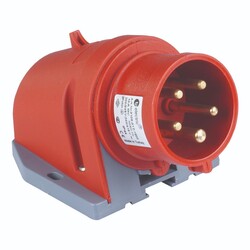 TPLAST CEE-5x32A/IP44-Y. Kapaklı Duvar Fişi (83x90) - TPLAST
