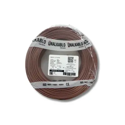Ünal Nya Kablo 1,5 mm² Kahverengi ( H07V-U ) - 1
