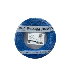 Ünal Nya Kablo 1,5 mm² Mavi ( H07V-U ) - Ünal