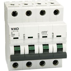 Viko - 10VTB-4C50N 4x50A 4,5kA C Tipi Otomatik Sigorta - 1
