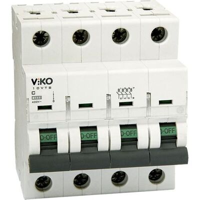 Viko - 10VTB-4C50N 4x50A 4,5kA C Tipi Otomatik Sigorta - 1