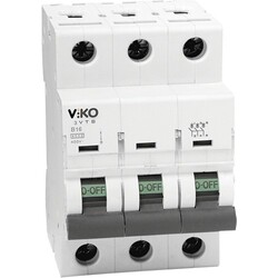 Viko - 6VTB-3C125 3x125A 3kA C Tipi Otomatik Sigorta - Viko