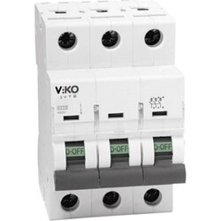 Viko - 6VTB-3C63 3x63A 6kA C Tipi Otomatik Sigorta - Viko