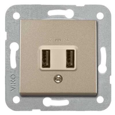 Viko Artline Novella/Trenda Bronz Usb Priz Kapak 5v- (Mekanizma Hariç) - 1