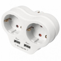 Viko İKİLİ TOPRAKLI VE USB ÇIKIŞLI FİŞ/PRİZ (1A) VK 90301814 - Viko