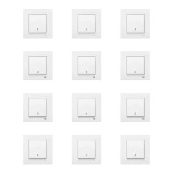 Viko Karre 12'li Beyaz Light Mekanizma (Çerçeve Dahil) 90967003-12 - Viko