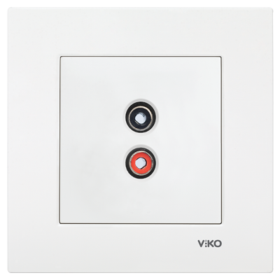 Viko Karre/Meridian Beyaz Müzik Yayın Prizi Mekanizma (Çerçeve Hariç) 90967037 - 1