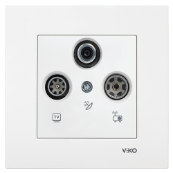 Viko Karre/Meridian Beyaz Uydu Sat Sonlu Mekanizma (Çerçeve Hariç) 90967041 - 1