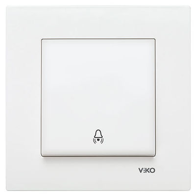 Viko Karre/Meridian Beyaz Zil Anahtarı Mekanizma (Çerçeve Hariç) 90967006 - 1